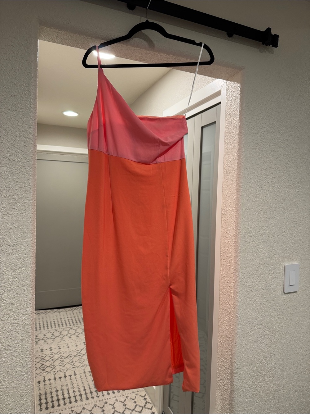 Petal & Pup Pink and Coral One-Shoulder Cocktail Dress